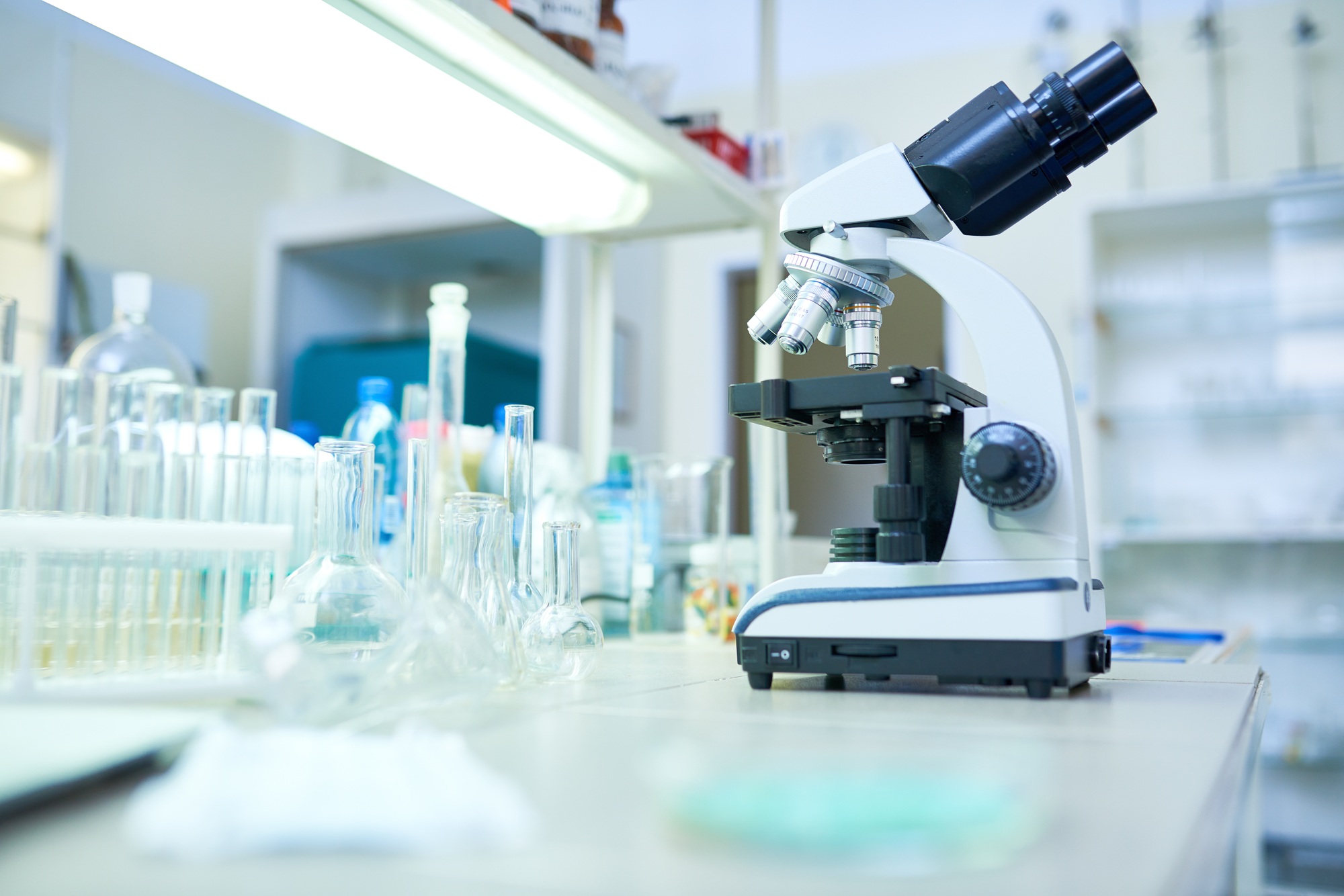 Microscope in Laboratory